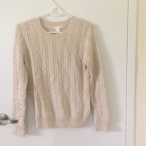H&M xs oatmeal cable knit sweater